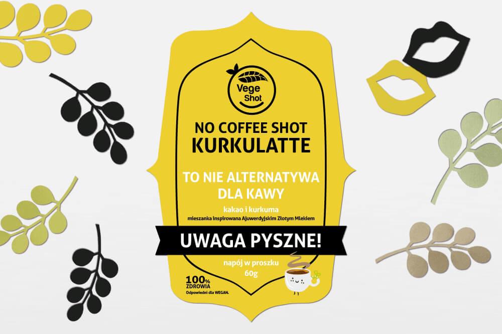 Etykiety, banderole Etykieta samoprzylepna wycinana zolta nocoffee