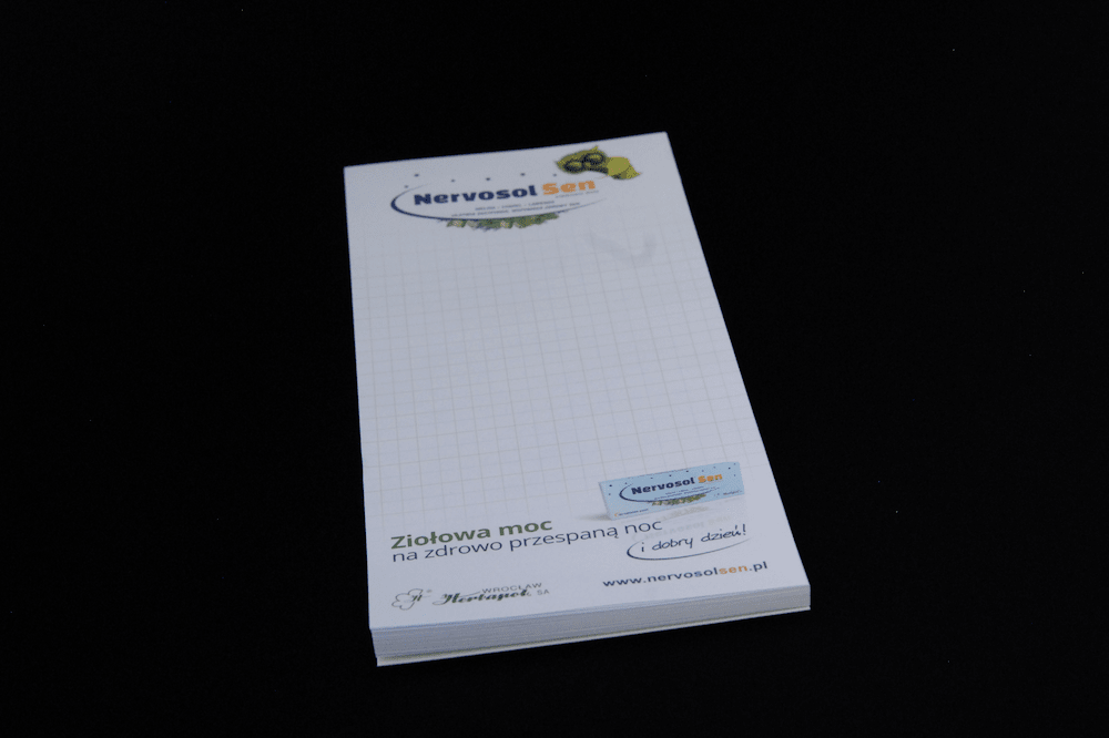 Notesy klejone i spiralowane Notes firmowy formatu DL klejony