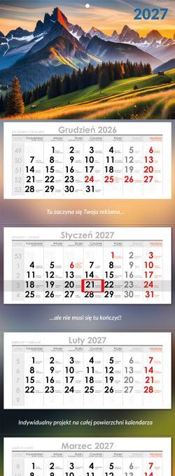 Kalendarz firmowy &mdash; czterodzielny, wz&oacute;r z oferty drukarni AQRAT